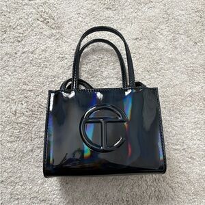 Small Telfar rainbow shopping bag